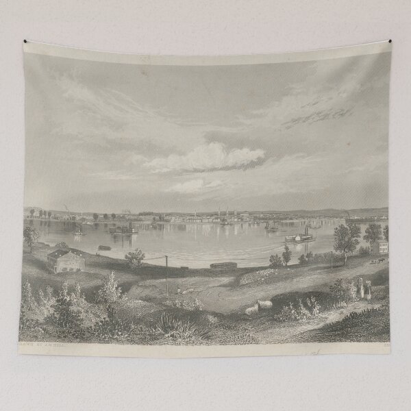 Item preview, Vintage Pictorial Map of Louisville KY (1854) designed and sold by BravuraMedia.