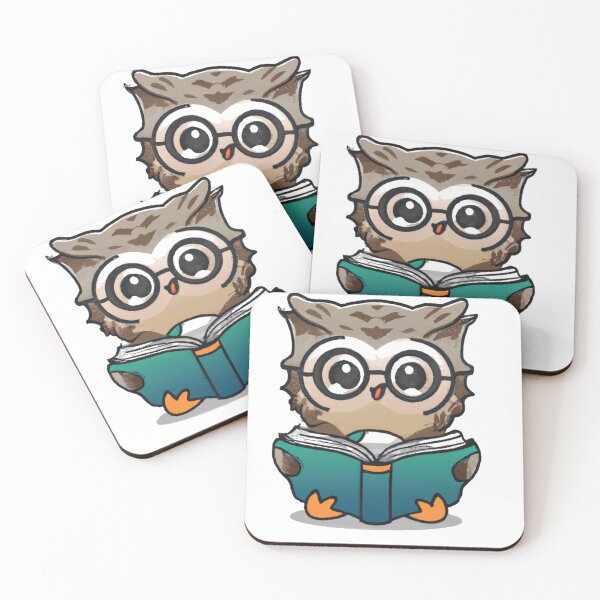 Item preview, Cute Owl Reading - Funny Reading Owl Art Men Women Kids Bookworm Book Lovers  designed and sold by Wiss2Arts.