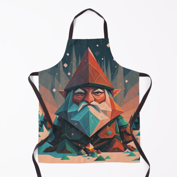Item preview, Abstract Winter Red Geometric Gnome designed and sold by DragonRealms.