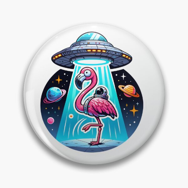 Item preview, Flamingo's Galactic Lift-Off designed and sold by Anechkau.