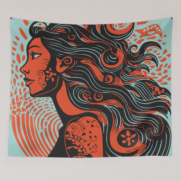 Item preview, Retro Mermaid designed and sold by Texterns.