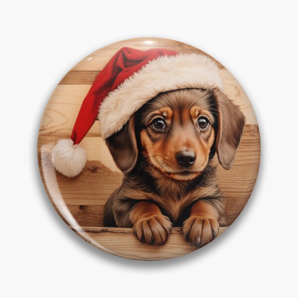 Item preview, Christmas with Dachshund: The Courageous Charm of Wood (Pyro Pets Art - 157) designed and sold by pyropetsart.