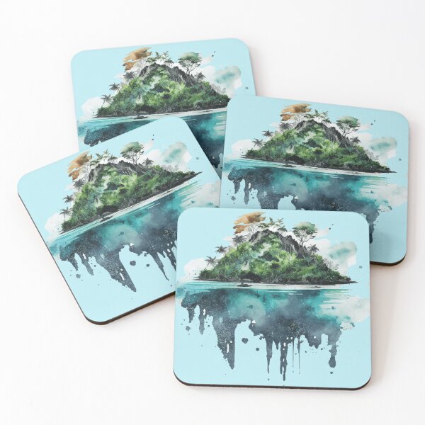Item preview, Island Watercolor designed and sold by Mlaniel.