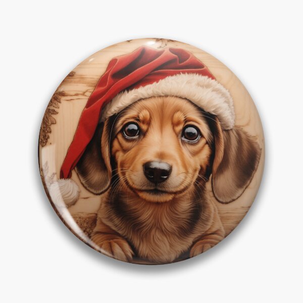 Item preview, Christmas with Dachshund: The Courageous Charm of Wood (Pyro Pets Art - 158) designed and sold by pyropetsart.