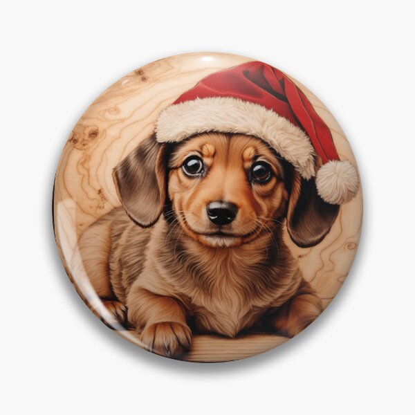 Item preview, Christmas with Dachshund: The Courageous Charm of Wood (Pyro Pets Art - 159) designed and sold by pyropetsart.
