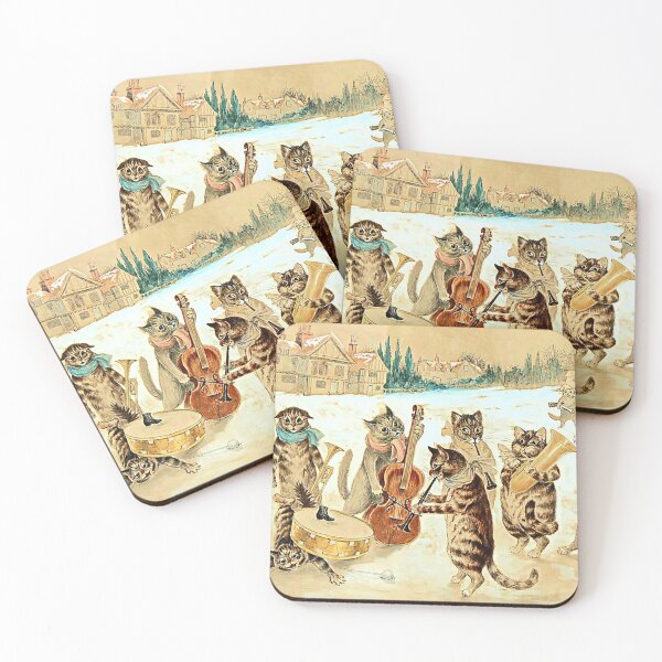 Item preview, Cats Band Vintage Funny Cat Musical Art Print designed and sold by theflandonian.