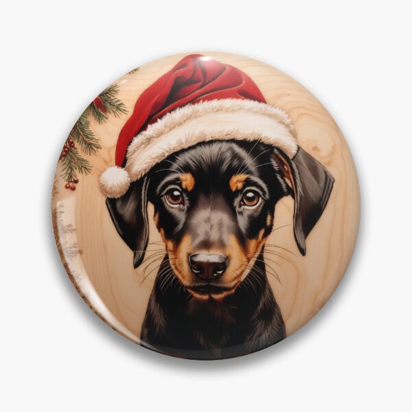 Item preview, Christmas with Doberman Pinscher: The Regal Strength of Wood (Pyro Pets Art - 161) designed and sold by pyropetsart.