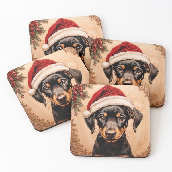 Item preview, Christmas with Doberman Pinscher: The Regal Strength of Wood (Pyro Pets Art - 161) designed and sold by pyropetsart.