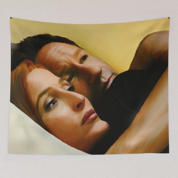 Item preview, Mulder & Scully in bed - oil color painting designed and sold by altaircolin.