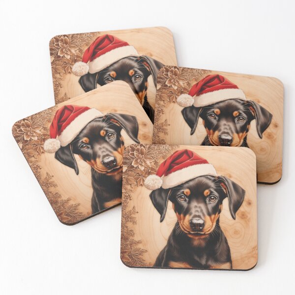 Item preview, Christmas with Doberman Pinscher: The Regal Strength of Wood (Pyro Pets Art - 164) designed and sold by pyropetsart.