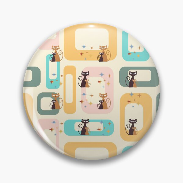 Item preview, Mid-century cats pattern 2 designed and sold by Nupitz.