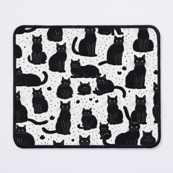 Item preview, Cute Funny Fluffy Black Cats Pattern designed and sold by Simplybe1.