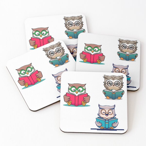 Item preview, Cute Owls Reading - Funny Reading Owl Art Men Women Kids Bookworm Book Lovers  designed and sold by Wiss2Arts.