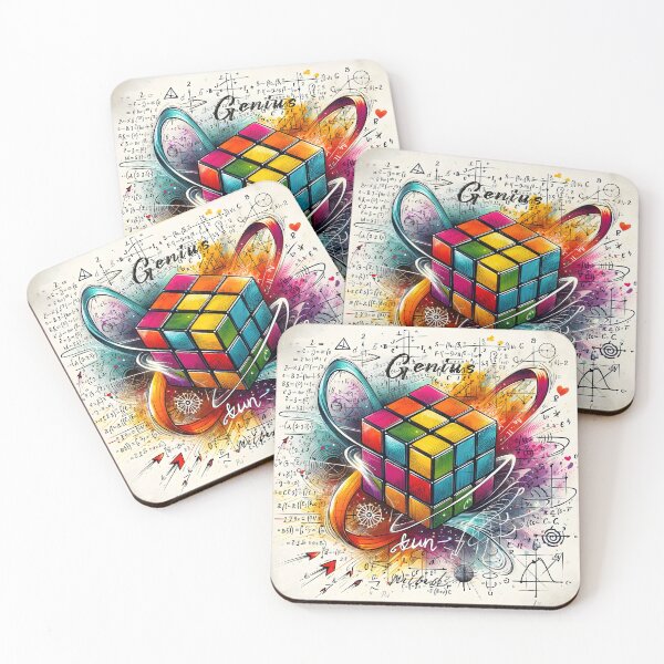 Item preview, Rubik's Cube Conundrum Art designed and sold by inkArtistryfine.