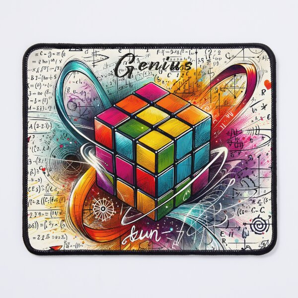Item preview, Rubik's Cube Conundrum Art designed and sold by inkArtistryfine.