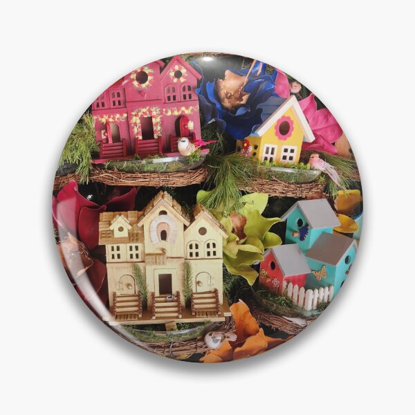 Item preview, Multicolored birdhouse decorations on Christmas tree designed and sold by Creative Endeavors ..