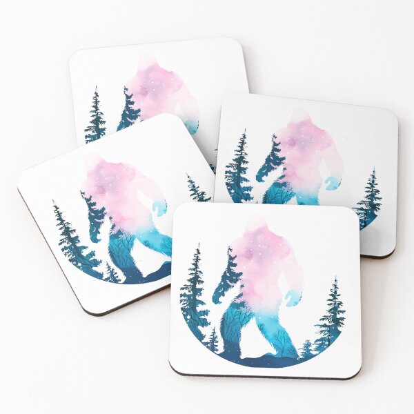 Item preview, Subtle Trans Pride Bigfoot Sasquatch Watercolor Silhouette designed and sold by ArtliciousHUMAN.