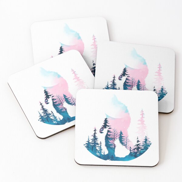 Item preview, Subtle Trans Pride Bigfoot Sasquatch Watercolor Silhouette designed and sold by ArtliciousHUMAN.