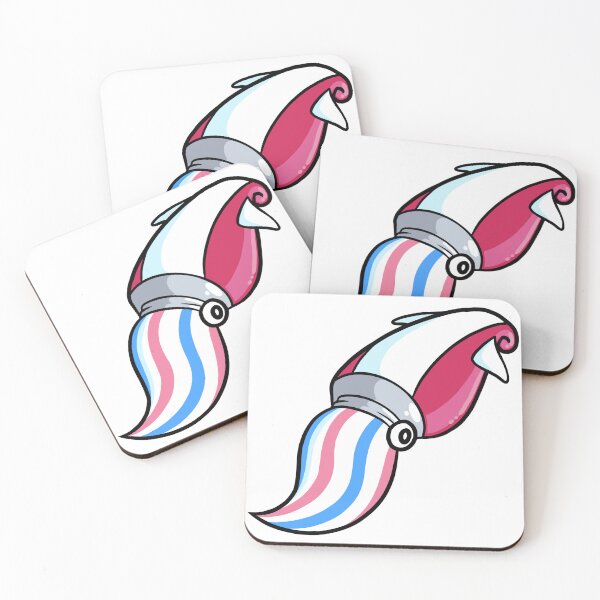 Item preview, Toothpaste Squid (red/blue) designed and sold by DinoDoggie.