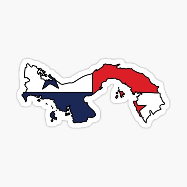 Panama country shape flag Sticker