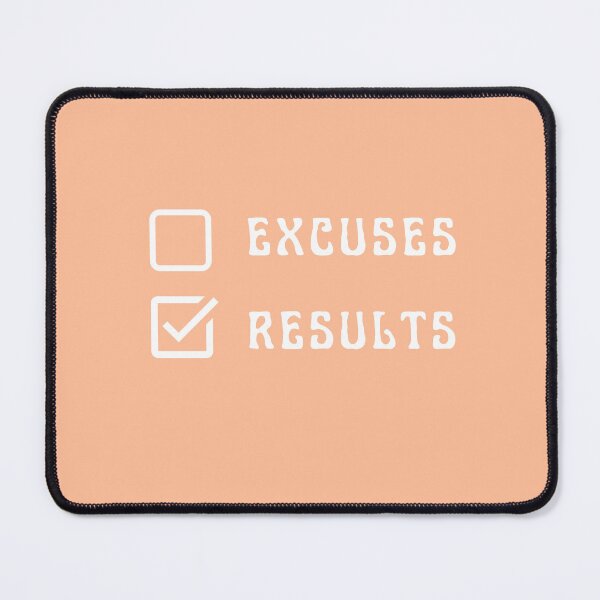Item preview, Excuses or Results in Pantone Peach Fuzz Color of the Year 2024 designed and sold by graphicsbylucym.