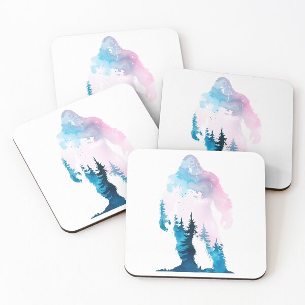 Item preview, Subtle Trans Pride Bigfoot Sasquatch Watercolor Silhouette designed and sold by ArtliciousHUMAN.