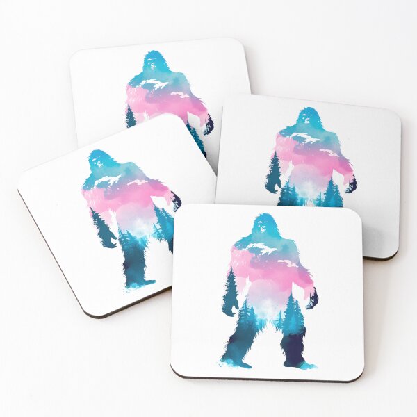 Item preview, Subtle Trans Pride Bigfoot Sasquatch Watercolor Silhouette designed and sold by ArtliciousHUMAN.