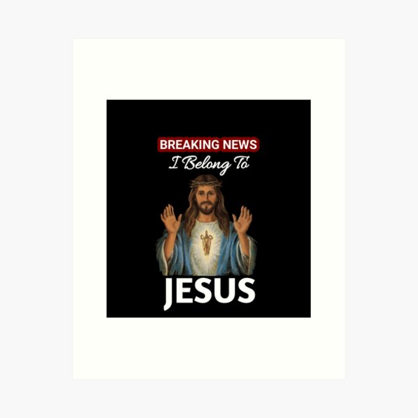 Item preview,  "Breaking New, Jesus is king". funny Jesus pun  designed and sold by Obinne.