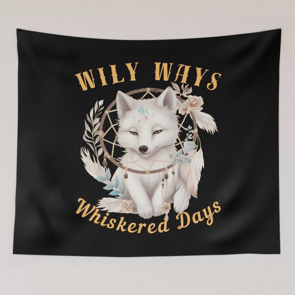 Item preview, Wily Ways, Whiskered Days. fox saying designed and sold by FoxVibes.