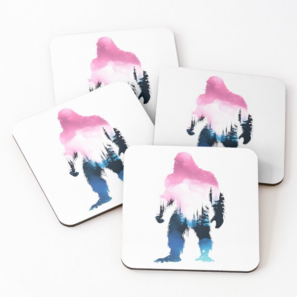 Item preview, Subtle Trans Pride Bigfoot Sasquatch Watercolor Silhouette designed and sold by ArtliciousHUMAN.