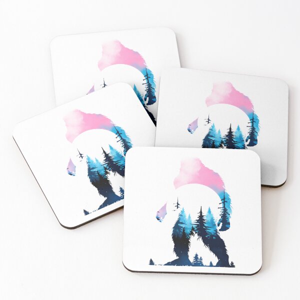 Item preview, Subtle Trans Pride Bigfoot Sasquatch Watercolor Silhouette designed and sold by ArtliciousHUMAN.