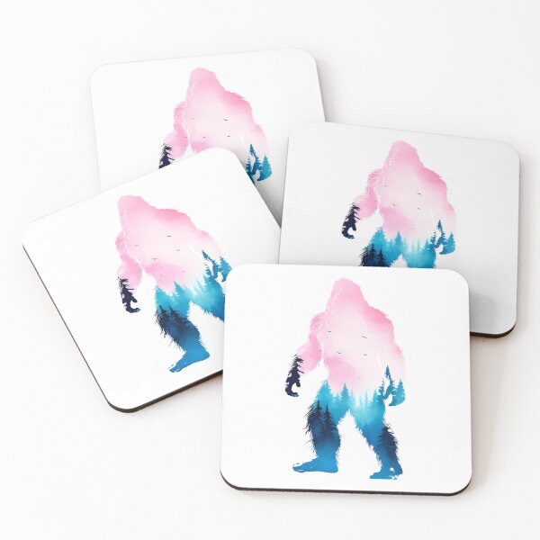 Item preview, Subtle Trans Pride Bigfoot Sasquatch Watercolor Silhouette designed and sold by ArtliciousHUMAN.