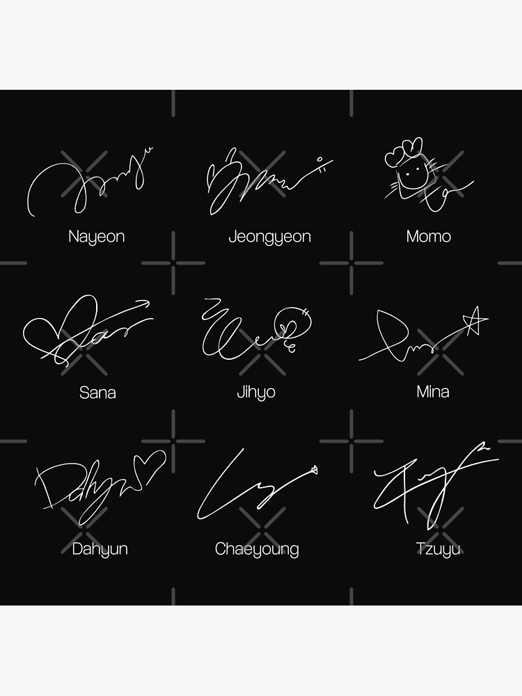 Twice autographs with name (White)