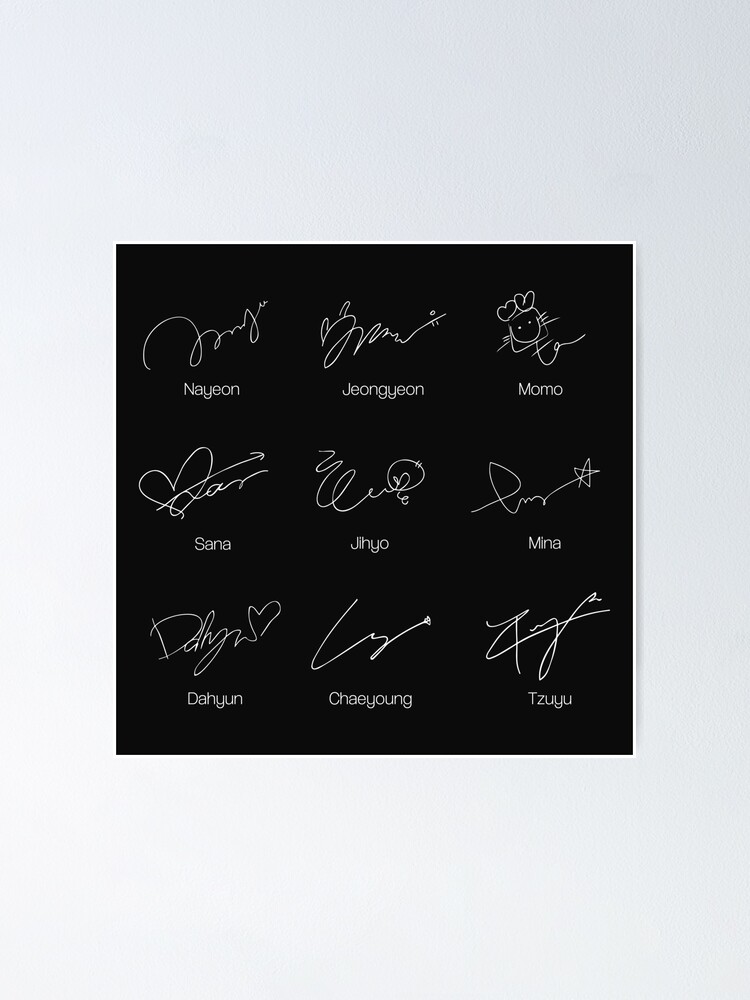 Twice autographs with name (White)