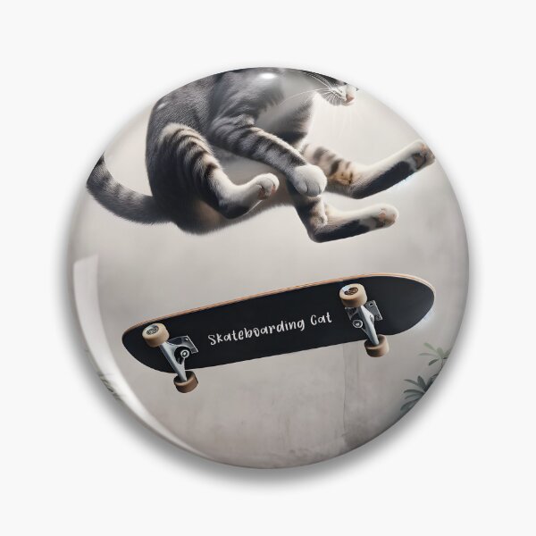 Item preview, Skateboarding Cat Tricks designed and sold by inkArtistryfine.