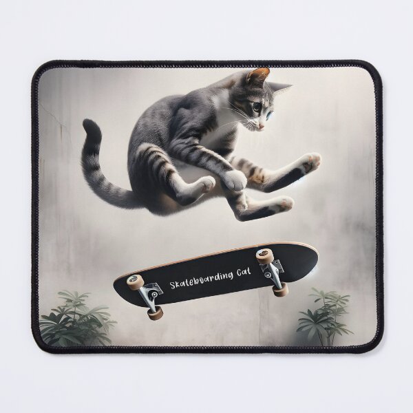 Item preview, Skateboarding Cat Tricks designed and sold by inkArtistryfine.
