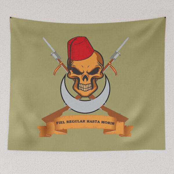 Item preview, Regular, shield with skull and motto designed and sold by okmultimedia.
