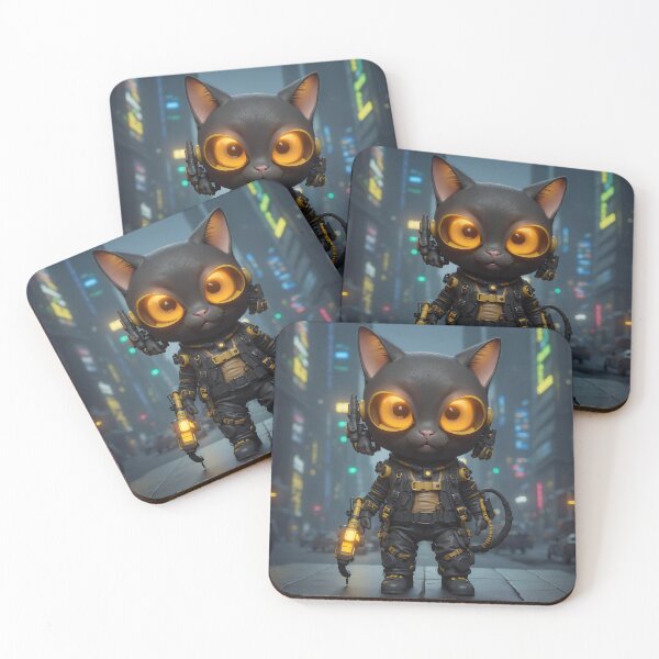 Item preview, Cyberpunk Cat - Black designed and sold by euGeneral.