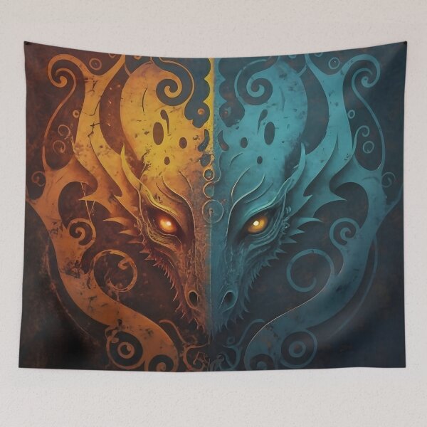 Item preview, Elvish Dragon Head Grunge Design  designed and sold by DragonRealms.