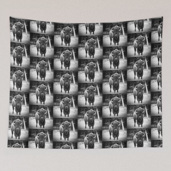 Item preview, Black and White American Bison Photo designed and sold by TheAnimalZ00.