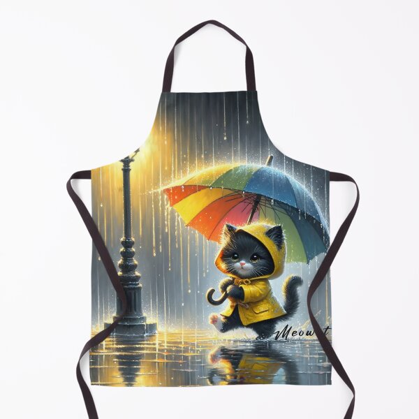 Item preview, Rainy Day Kitten Adventure Art designed and sold by inkArtistryfine.