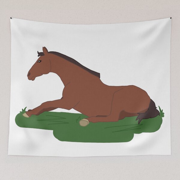 Item preview, Chestnut Horse Equine Pony Getting up from Nap designed and sold by Abby Art Studio.