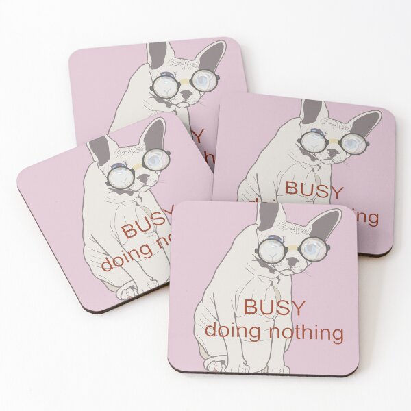 Item preview,  Busy Doing Nothing Sphynx Cat Pink designed and sold by ViewerEqualsPhoton.