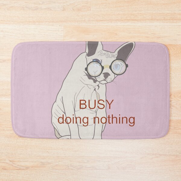 Item preview,  Busy Doing Nothing Sphynx Cat Pink designed and sold by ViewerEqualsPhoton.
