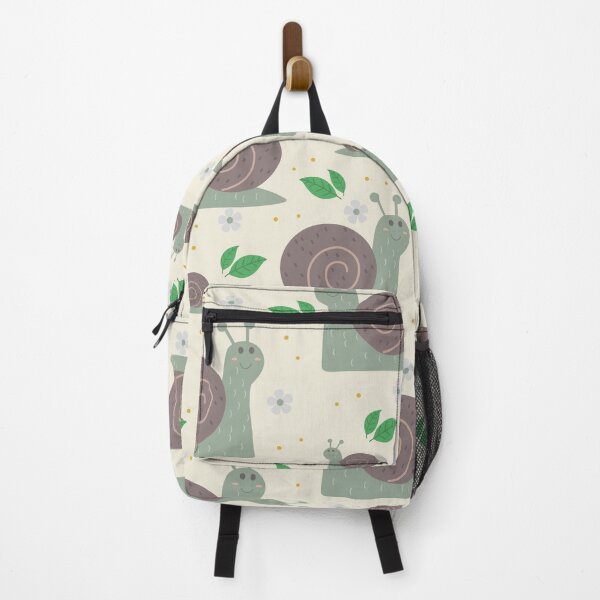 Item preview, Little snail in beigi theme pattern - funny cute art print design designed and sold by HoneyBlizz.