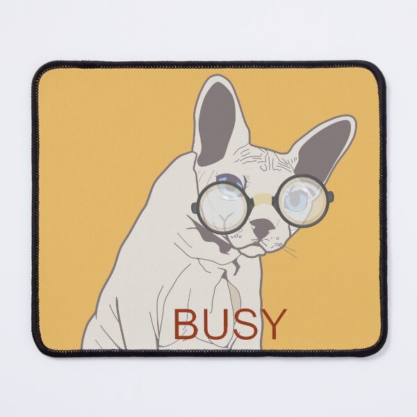 Item preview, Busy Doing Nothing Sphynx Cat Pink Yellow designed and sold by ViewerEqualsPhoton.