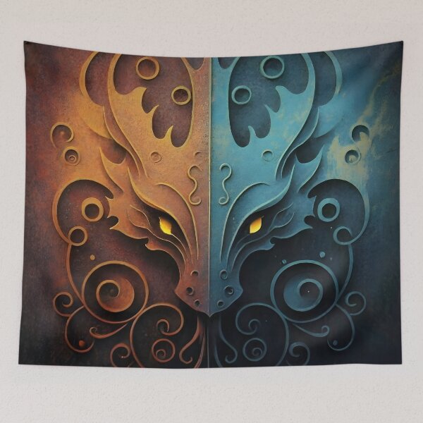 Item preview, Elvish Dragon Head Grunge Design  designed and sold by DragonRealms.