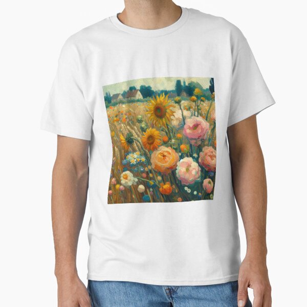 Item preview, Flower Field Painting - Van Gogh Style designed and sold by Star-Fragment.