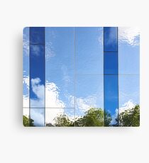 Beautiful abstract background of reflection in mirrored wall Canvas Print