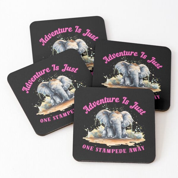 Item preview, Adventure Is Just One Stampede Away. elephant head designed and sold by ElephantVibes.